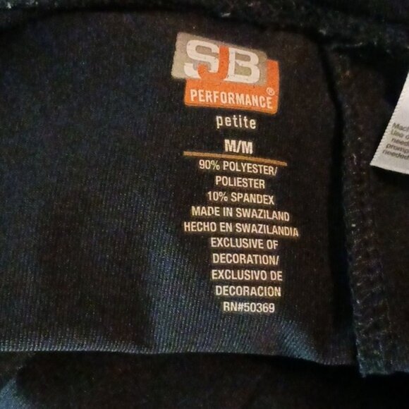 SJB Performance Track Pants Straight Leg Zipper Hem Activewear Size M Petite - Picture 6 of 7